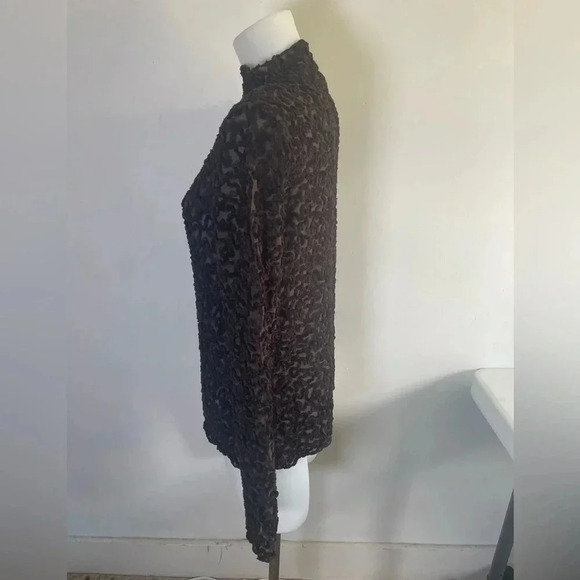 FRANCO FERRARO Vintage Shag Brown Women’s Top Sz M/L Made In Italy Designer 0192 - Picture 2 of 9